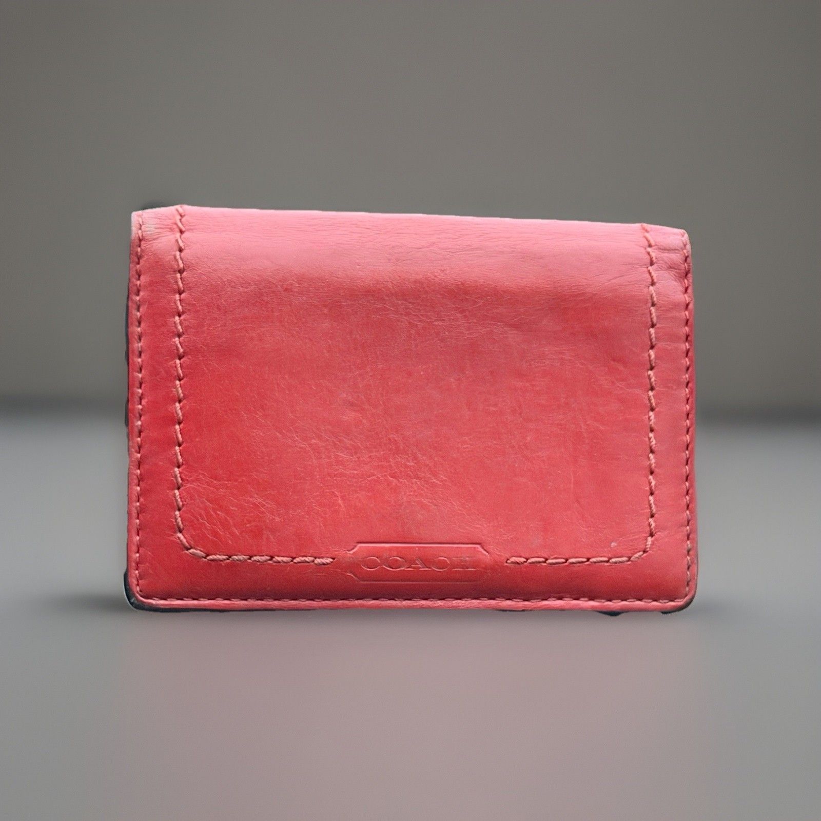 Leather WalletCredit CardBusiness Card Holder Red Orange Blue Bifold